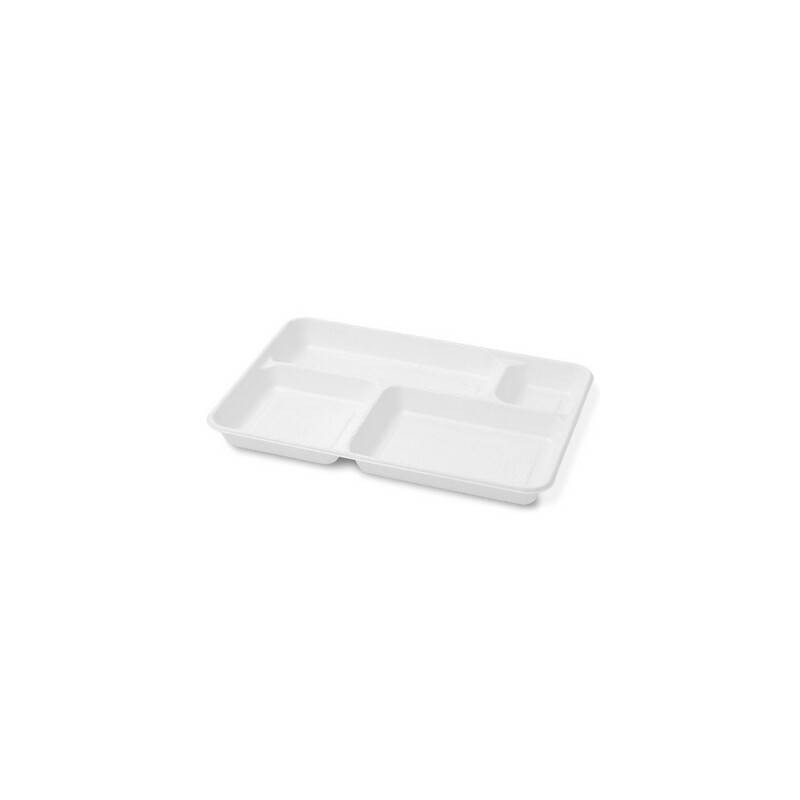VASSOIO 4 SCOMPARTI POLPA 37x27 BIODEGRADABILE Byò 20pz