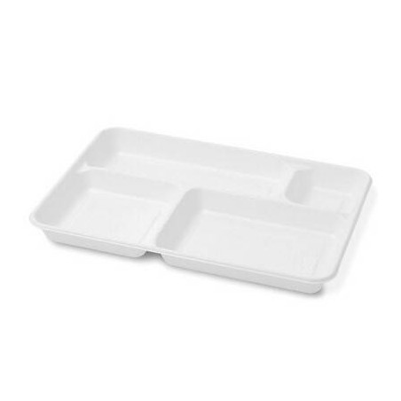 VASSOIO 4 SCOMPARTI POLPA 37x27 BIODEGRADABILE Byò 20pz