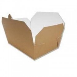 FOOD BOX - DOGGY BAG in CARTONCINO AVANA 15,2x12x6,5cm 20pz 1350ml 637-81