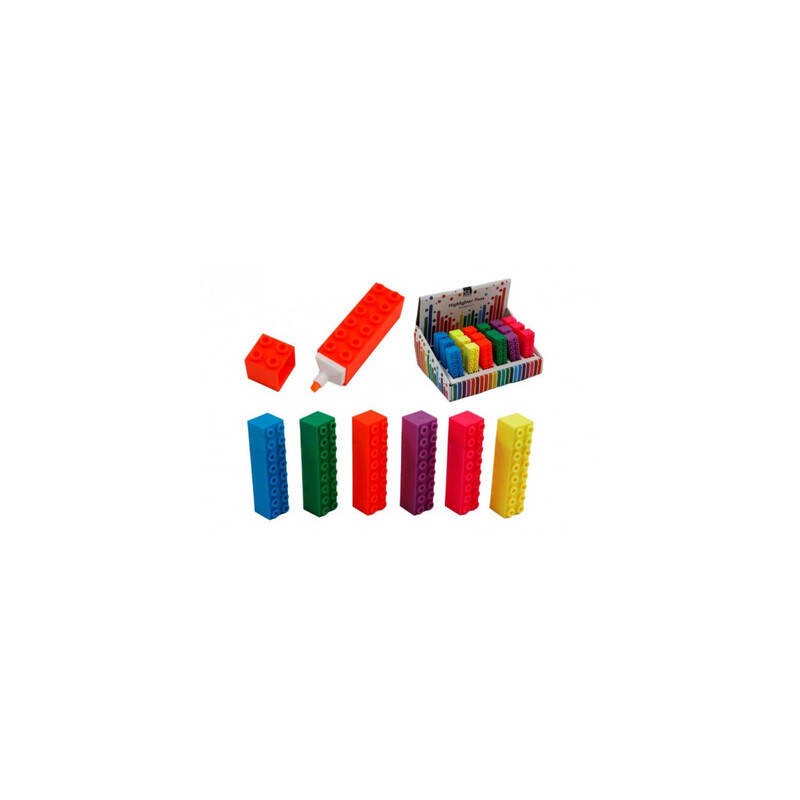 EVIDENZIATORE A FORMA DI LEGO ASS.TI 1pz