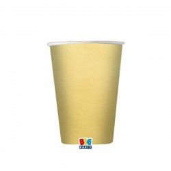 BICCHIERI 200cc ECOLOR BIODEGRADABILI ORO MATT 25pz