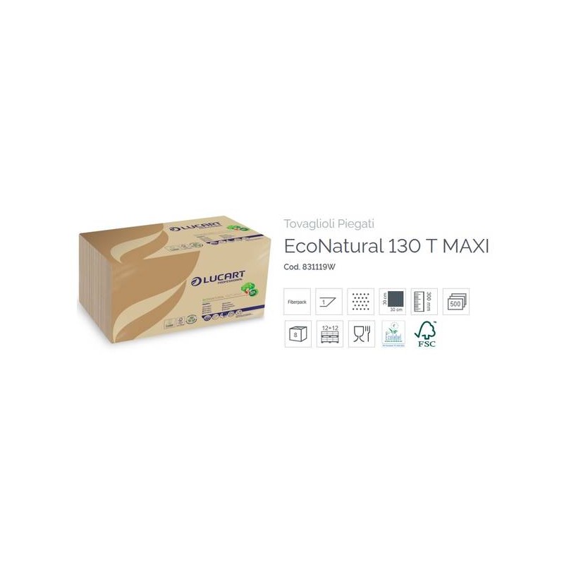 TOVAGLIOLI NATURAL 30x30 1V 130T STRONG MAXI 500pz LUCART