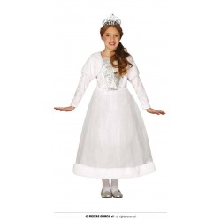 COSTUME PRINCIPESSA BIANCA 7 - 9 ANNI