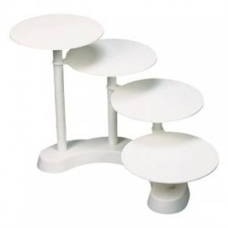 ALZATA PLASTICA BIANCA 4 PIANI NUVOLA ART.30073