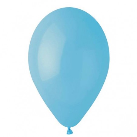 PALLONCINI LATTICE MEDIUM 10 25pz CELESTE BABY