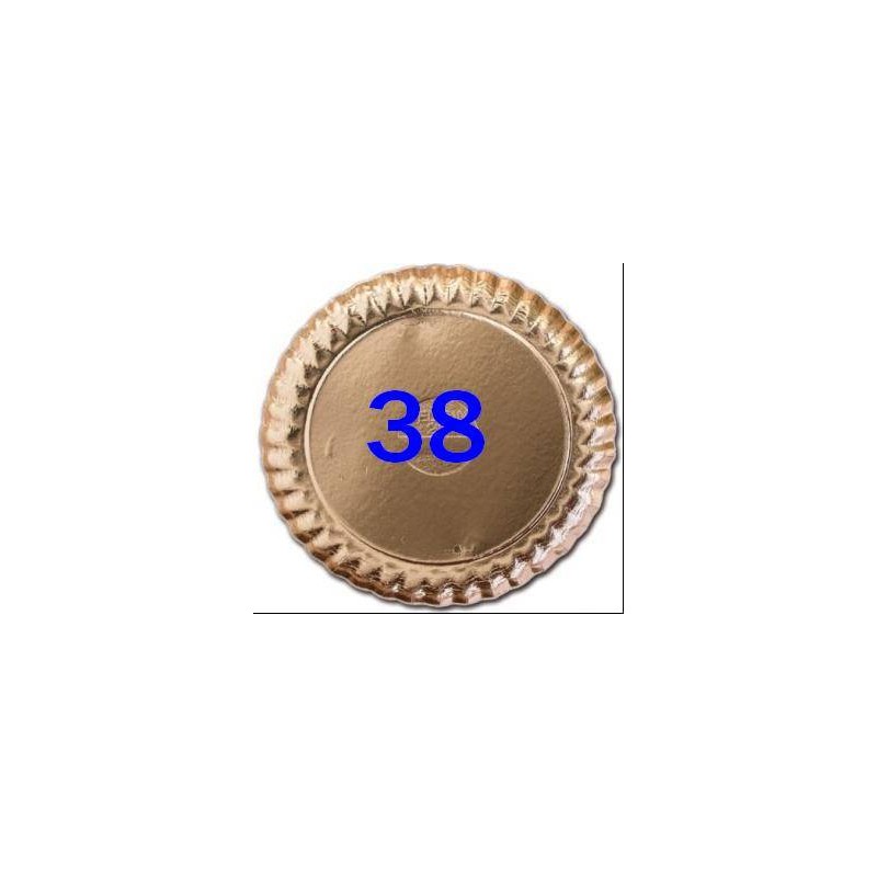 VASSOIO CARTONE ORO TONDO ø38 2 PEZZI