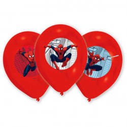 PALLONCINI LATTICE 27cm SPIDERMAN 6pz