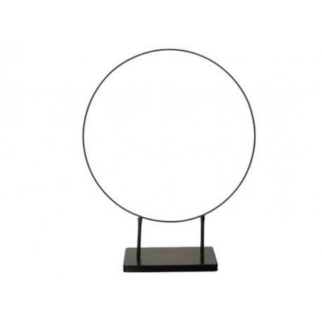 CERCHIO METALLO C/BASE ø38x48,5cm NERO