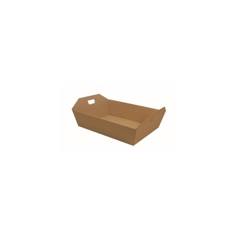 CESTA REGALO C/MANIGLIE GRANDE 43x32x12cm ONDA AVANA PORTATA 12kg