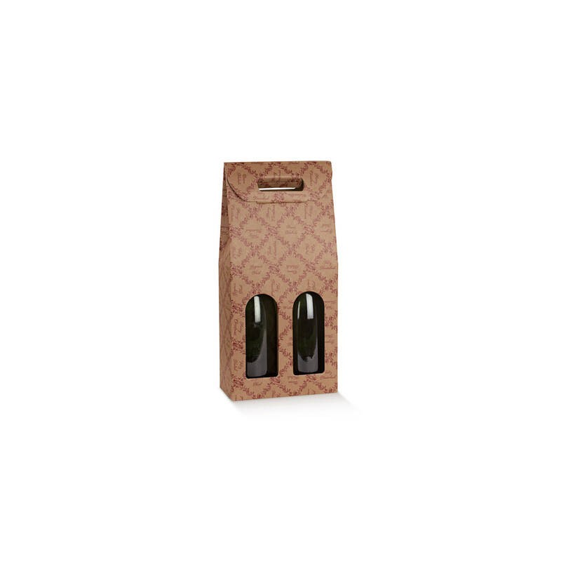 SCATOLA 2 BOTTIGLIE C/MANIGLIA E FIN. 18x9x38,5cm ROYAL GARDEN