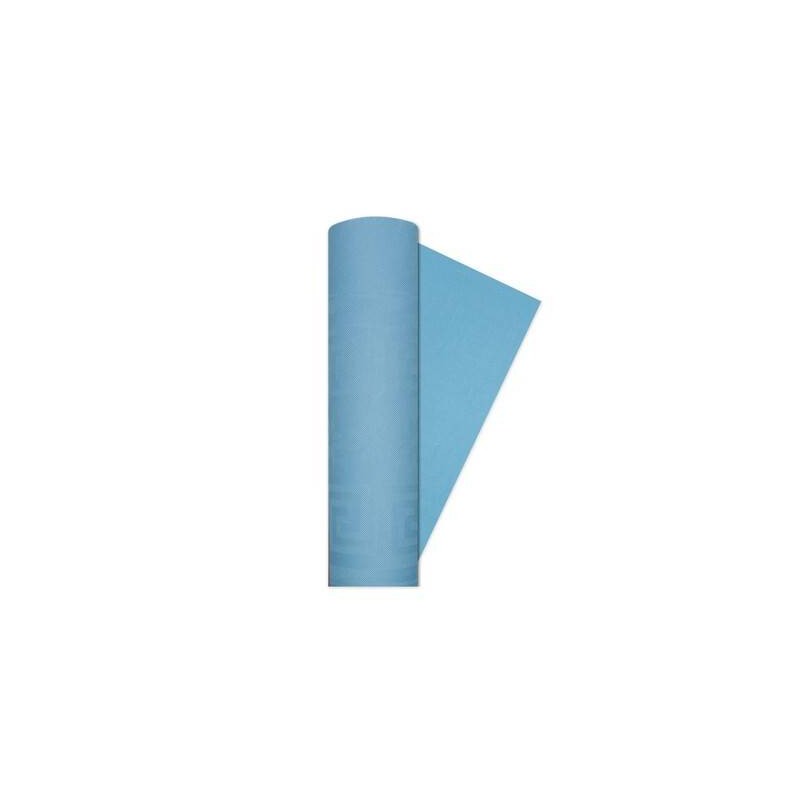 TOVAGLIA ROTOLO 1,20x5mt DAMASCATA CELESTE BIG PARTY