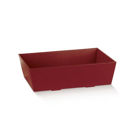 VASSOIO CONICO 40x30x11,5cm FIBRA BORDEAUX