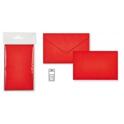 BIGLIETTO + BUSTA  9x14cm DRESDA 10pz ROSSO