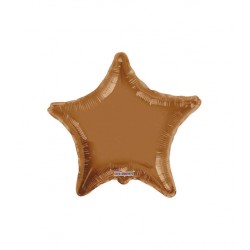 PALLONE MYLAR STELLA 18'' 45cm MARRONE MOKA RC