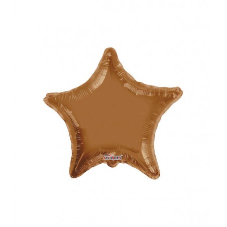 PALLONE MYLAR STELLA 18'' 45cm MARRONE MOKA RC