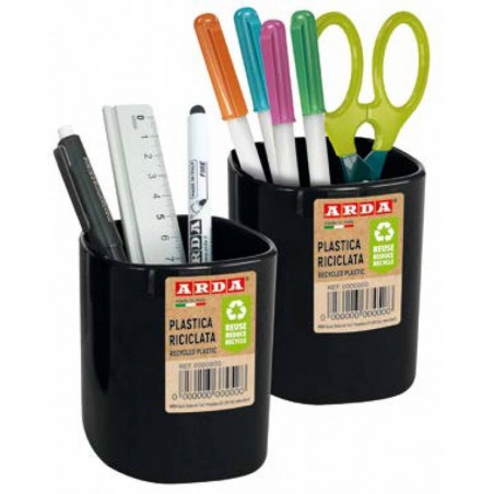 PORTAPENNE RE-GENERATION 6,5x6,5x9cm BLACK IS THE NEW GREEN ARDA