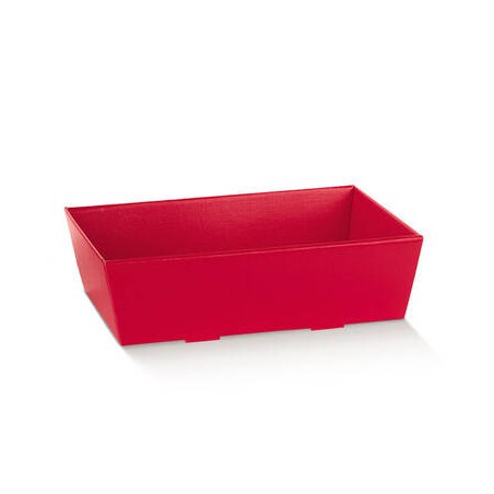 VASSOIO CONICO 23x17x8cm FIBRA ROSSO
