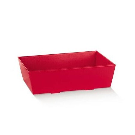VASSOIO CONICO 40x30x11,5cm FIBRA ROSSO