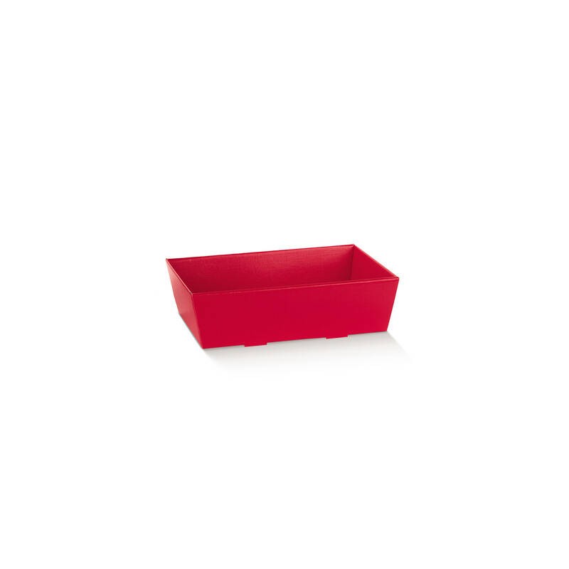 VASSOIO CONICO 29x21x9cm FIBRA ROSSO