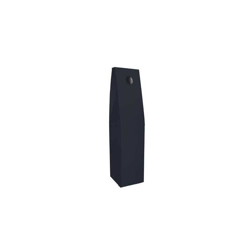 SCATOLA PORTA 1 BOTTIGLIA STICK 9x9x38cm NERO LISCIA