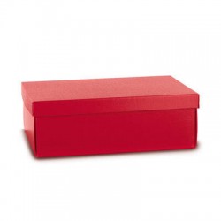 SCATOLA F/COPERCHIO EASY 38x26x13cm FIBRA ROSSO
