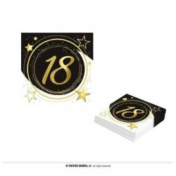 TOVAGLIOLI 33x33 COMPLEANNO 18ANNI 12pz