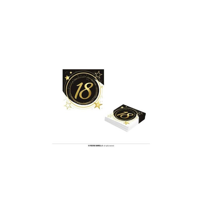 TOVAGLIOLI 33x33 COMPLEANNO 18ANNI 12pz