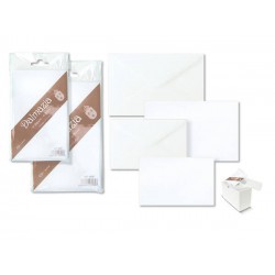 BIGLIETTO + BUSTA 7x11cm DALMAZIA 10pz BIANCO