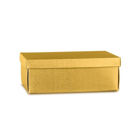 SCATOLA EASY F/COPERCHIO 34x25x12cm FIBRA ORO