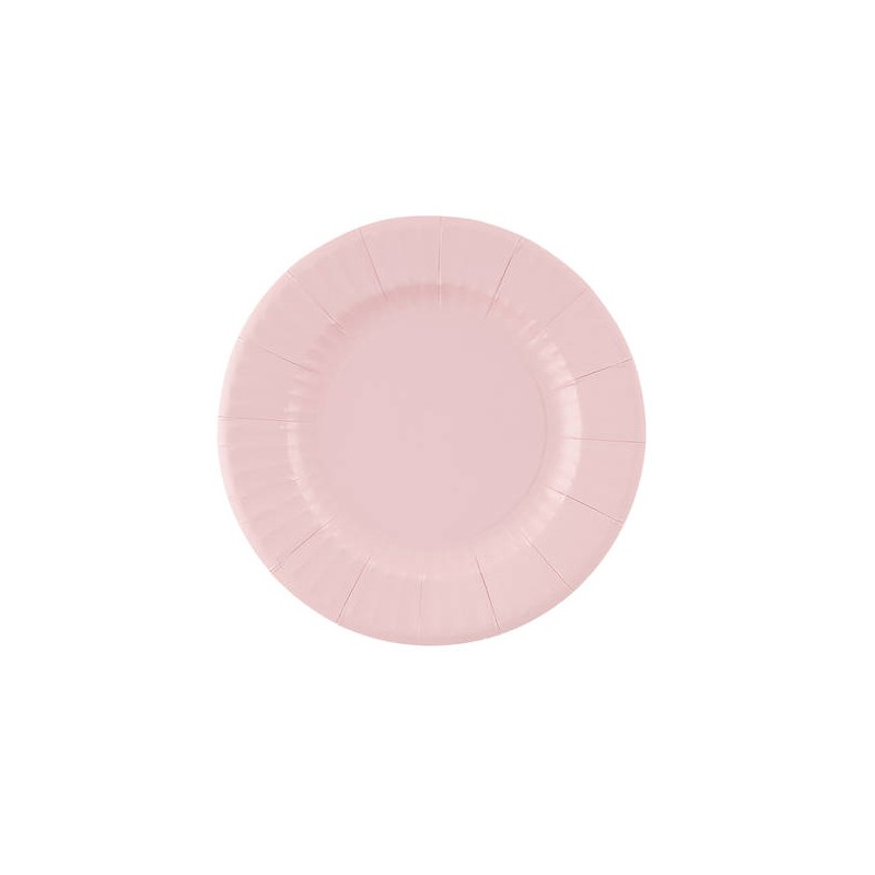 PIATTI ROUND ROSA GERANIO 21cm 8pz