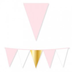 FESTONE BANDIERINE IN CARTA CHIC ROSA 3mt