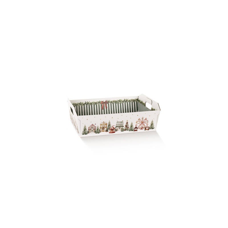 VASSOIO CESTO 40x30x12cm MARKET VERDE
