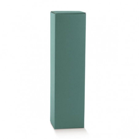 SCATOLA 1 BOTTIGLIA CHAMPAGNE 10X10X34cm FIBRA VERDE