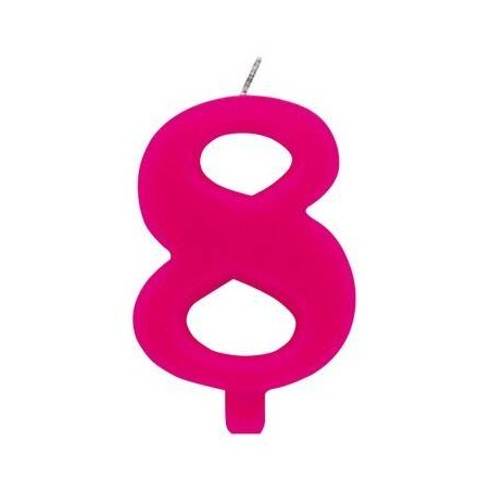CANDELINA SCINTILLANTE FUCSIA N°8 9,5cm