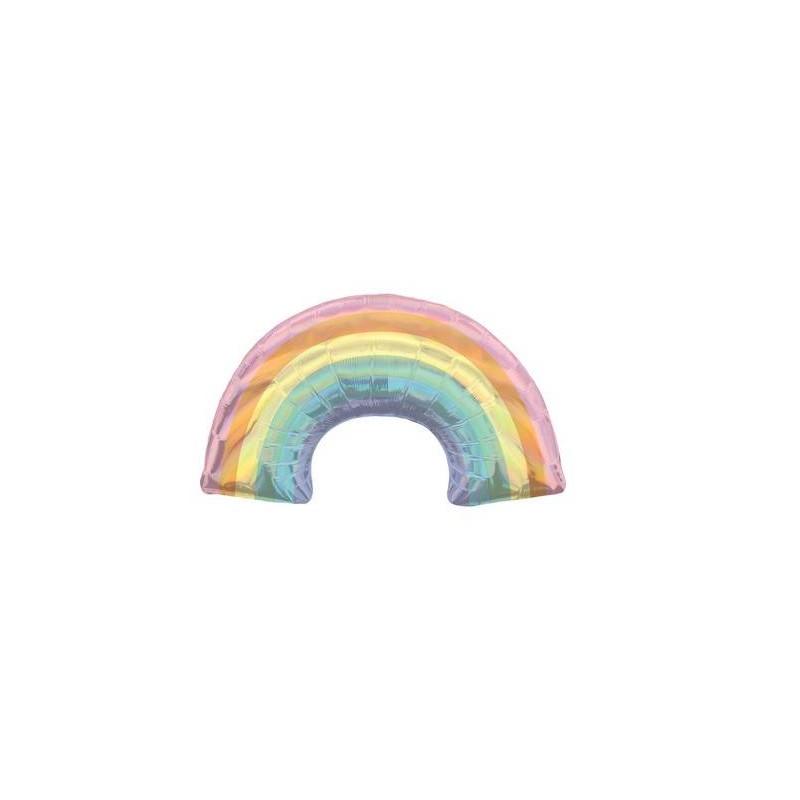 PALLONE MYLAR S/SHAPE ARCOBALENO PASTELLO 86x48cm