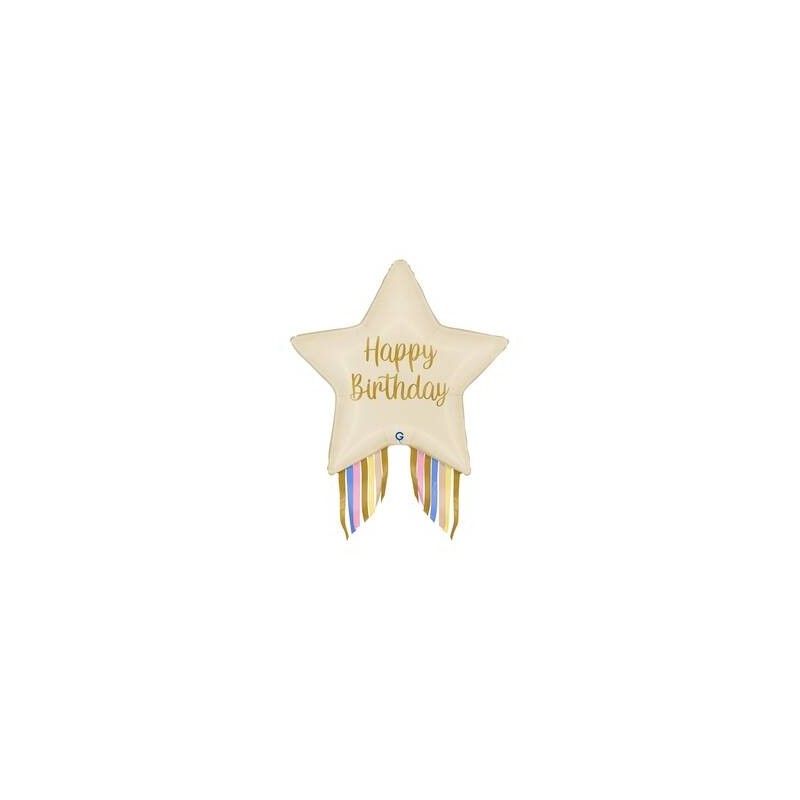 PALLONE MYLAR STELLA 29 73cm STARBURST BIRTHDAY