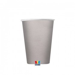 BICCHIERI 200cc ECOLOR BIODEGRADABILI ARGENTO MATT 25pz