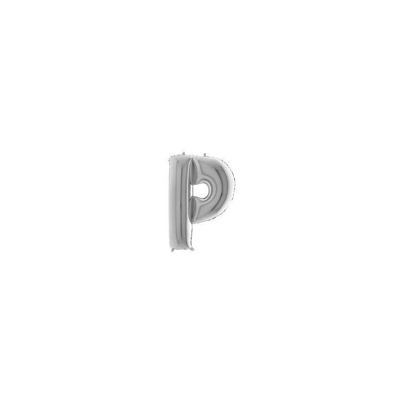 LETTERA P MYLAR SILVER 16 40cm