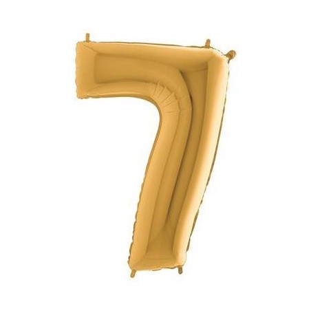 PALLONE NUMERO 7 MYLAR 102cm 40 ORO