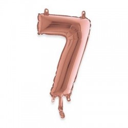 PALLONE NUMERO 7 MYLAR 36cm ROSE GOLD