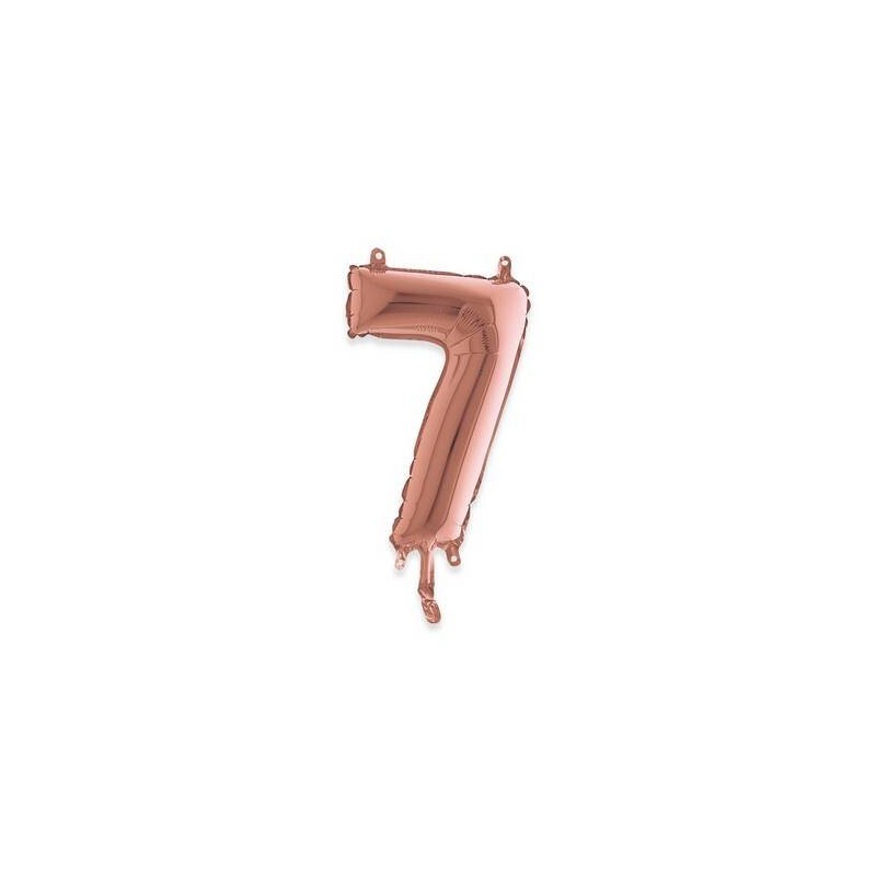 PALLONE NUMERO 7 MYLAR 36cm ROSE GOLD
