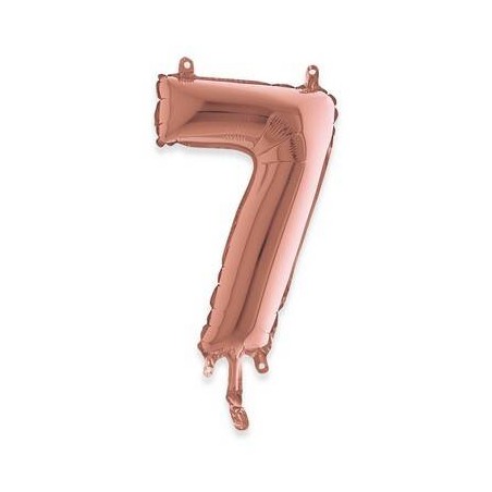 PALLONE NUMERO 7 MYLAR 36cm ROSE GOLD