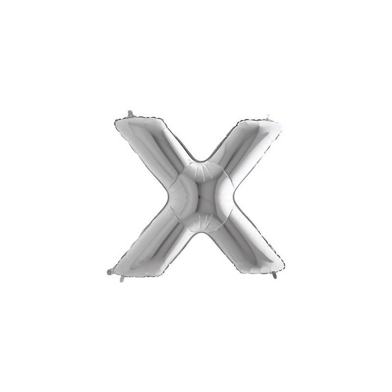 PALLONE MYLAR LETTERA X 102cm SILVER