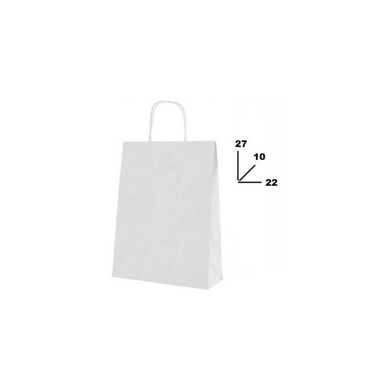 BORSA CARTA BIANCA MIS.22+10x27cm
