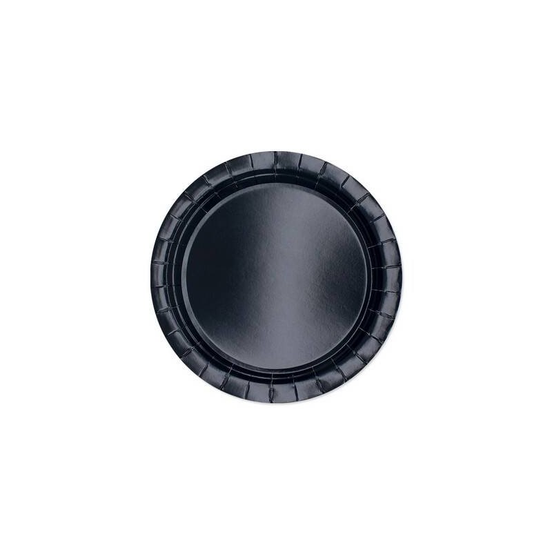 PIATTI PIANI ECOLOR BIODEGRADABILI 24cm NERO 25pz