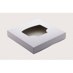 SCATOLA PORTA CROSTATA 25x25x5 BIANCO RAMAGE