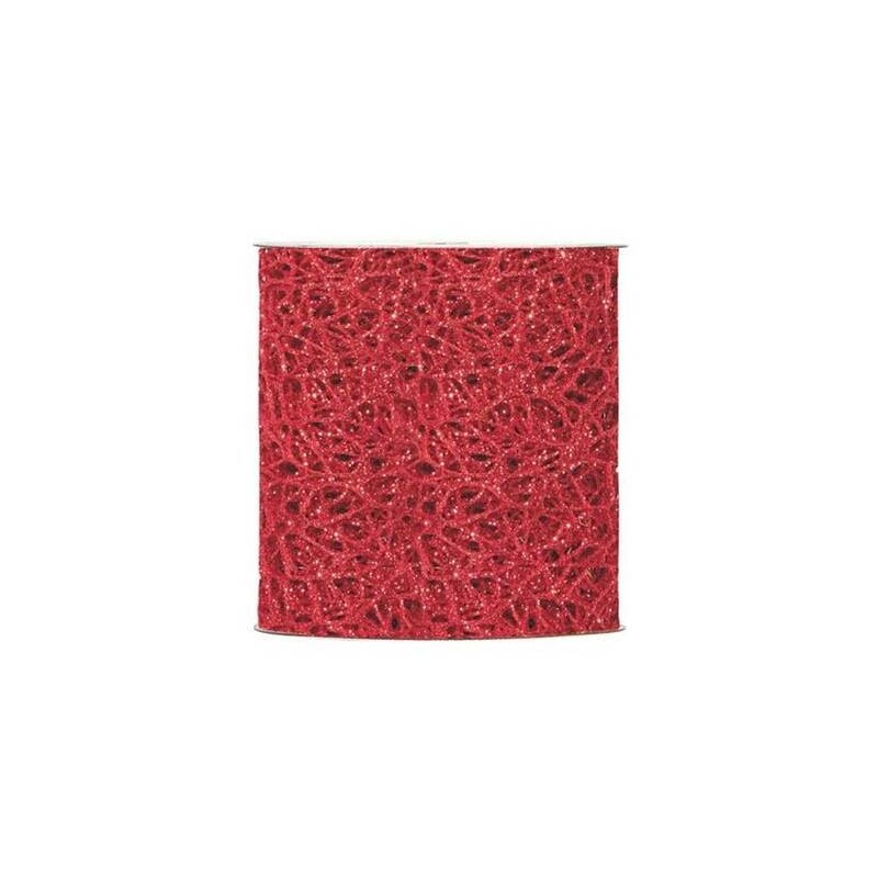 NASTRO GLITTER OCEANIA mm95x10mt ROSSO