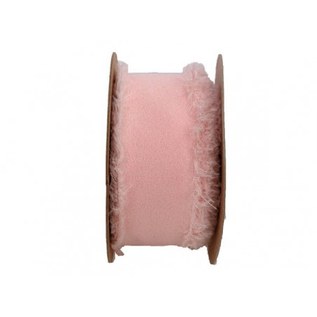 NASTRO SFRANGIATO CHIFFON mm40x15mt ROSA
