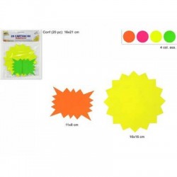 CARTONCINO SEGNAPREZZI FLUO 20pz