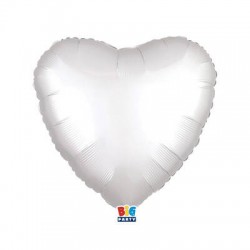 PALLONE MYLAR CUORE 18 45cm BIANCO SATIN